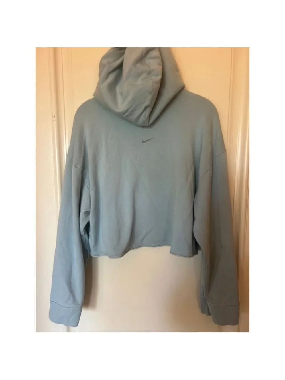 Women's Nike Yoga Light Blue Cropped Hoodie M